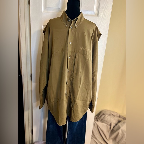 Men’s Beretta Shooting Hunting Outdoors Vented Roll Tab Pocket Shirt XL - Picture 1 of 15